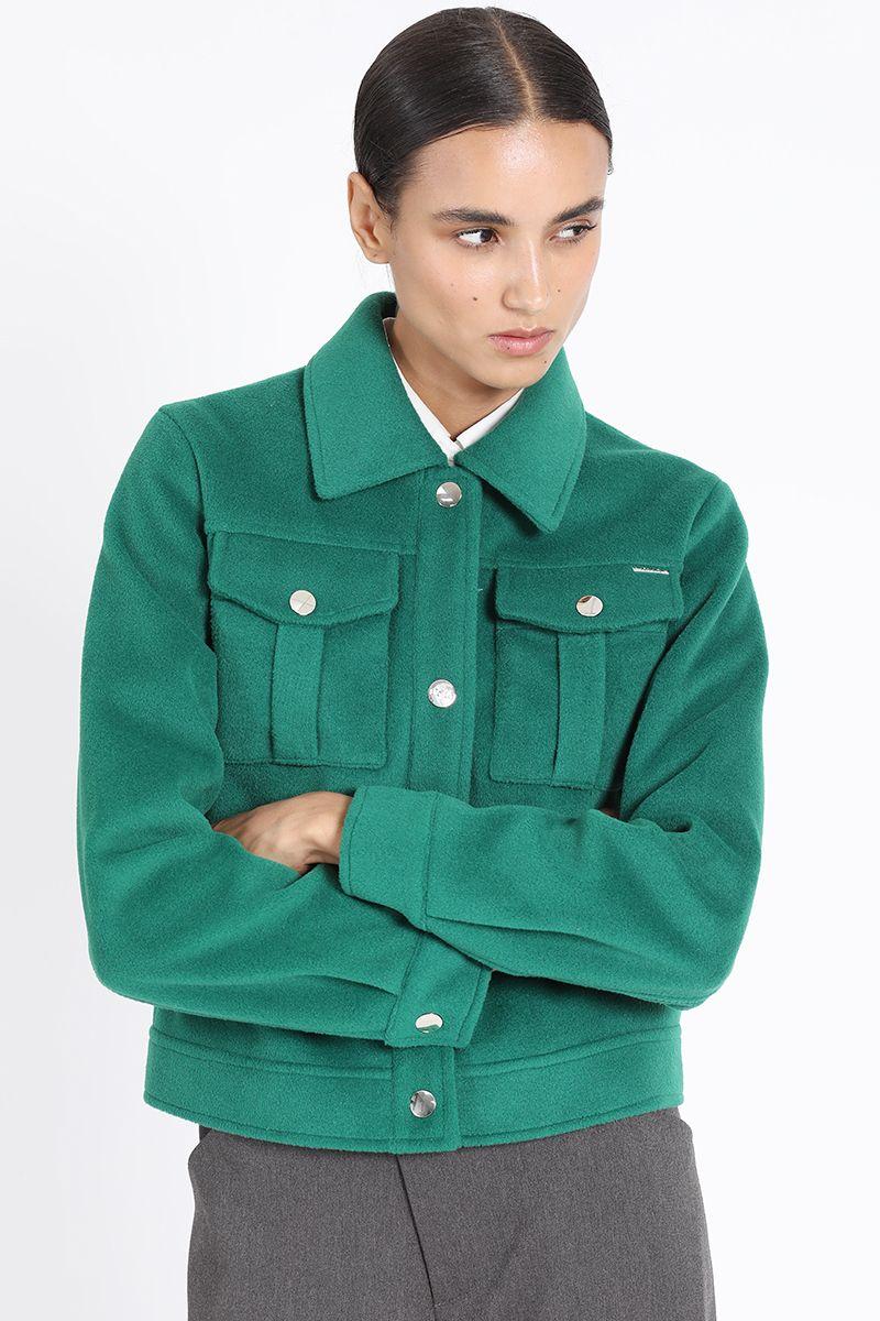 Chaqueta Corta Muflon Melange, Verde Liola-6