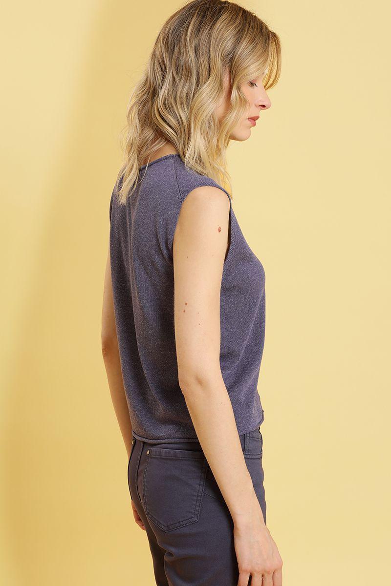 Cardigan punto, azul Liola-5