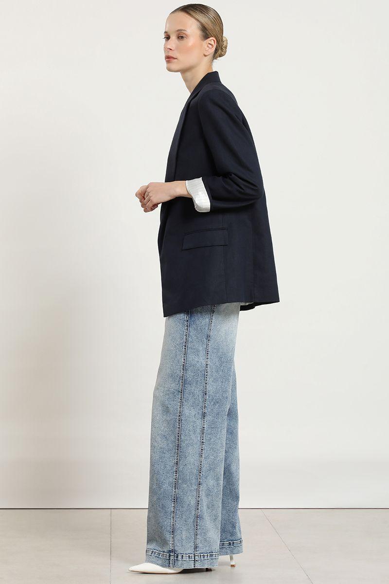 Jeans palazzo, tiro alto, celeste Liola-6