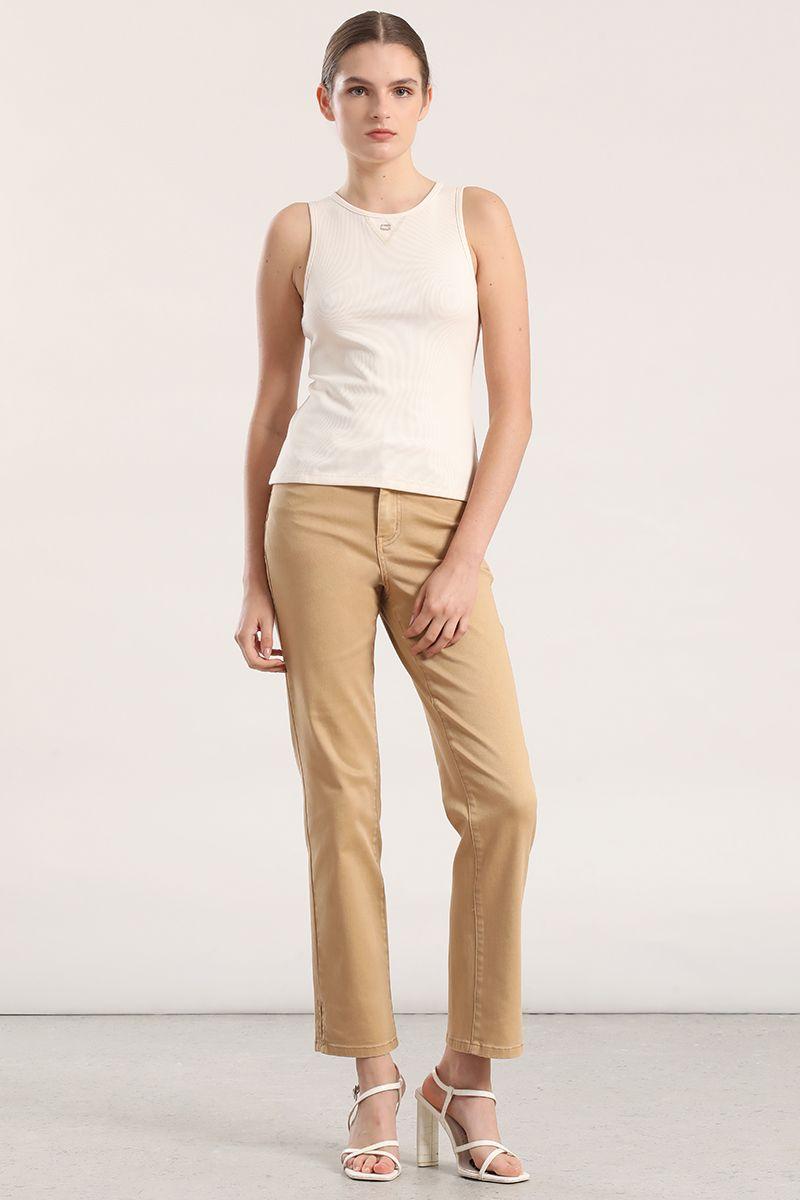 Top ribb lurex mujer Liola crudo-1