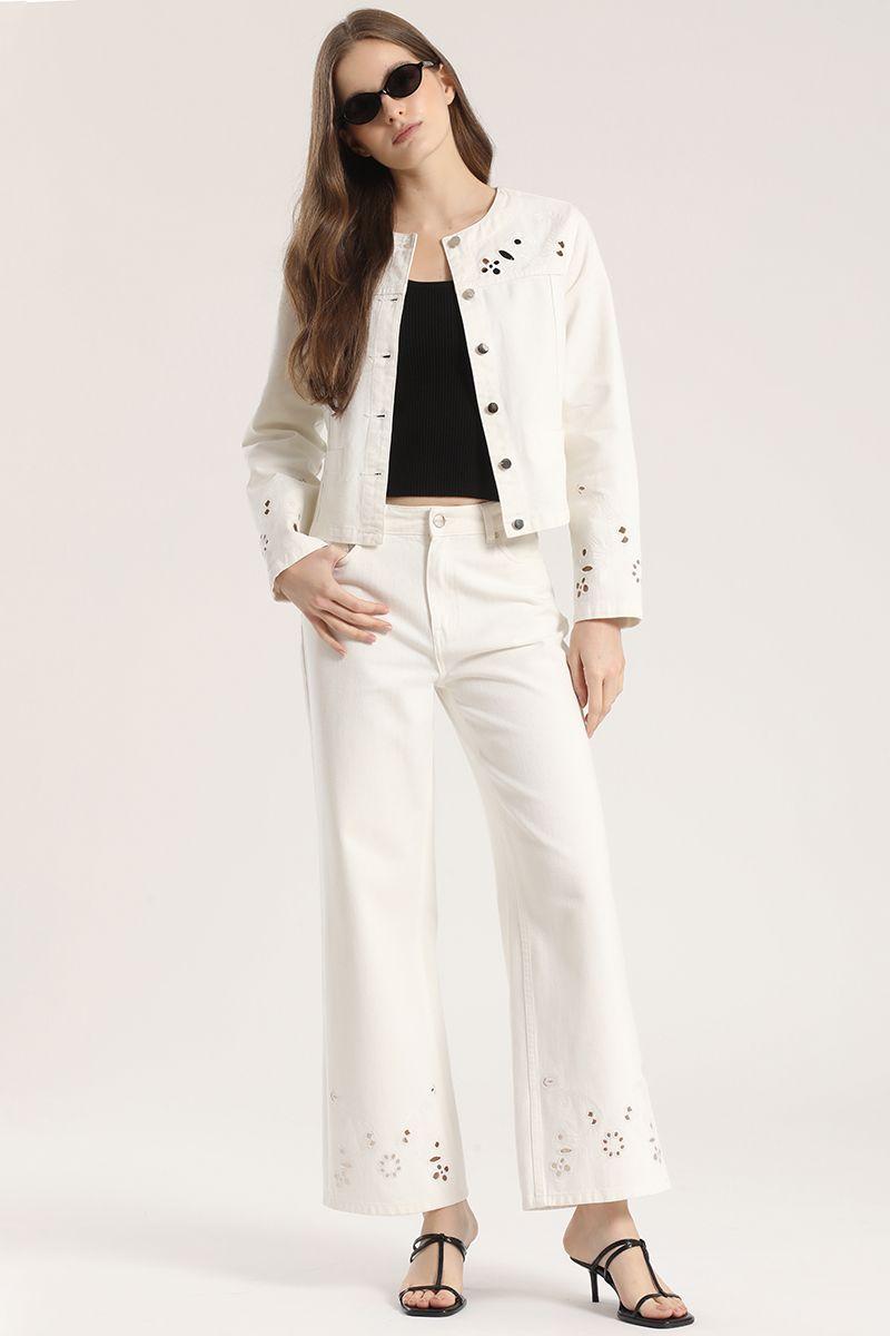 Jeans widel leg bordado liola mujer crudo-6