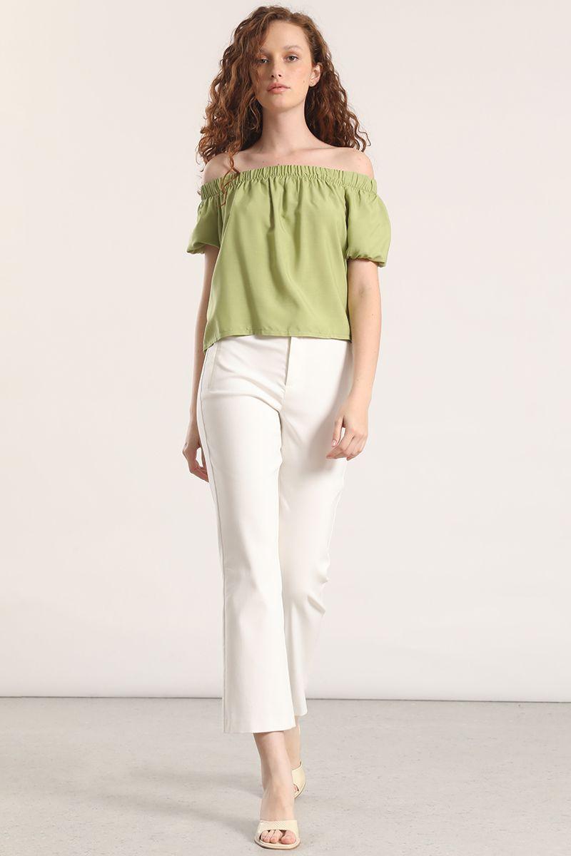 Blusa hombros liola mujer verde-2