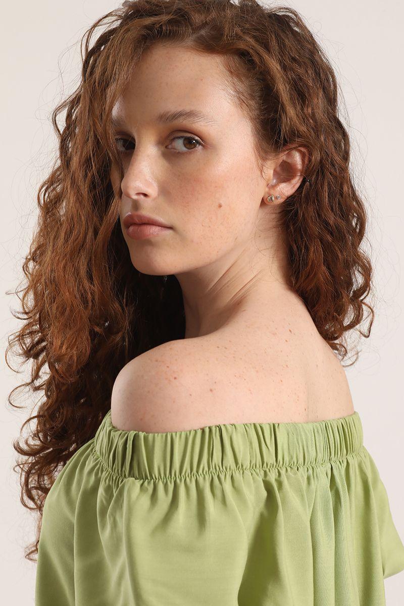 Blusa hombros liola mujer verde-3