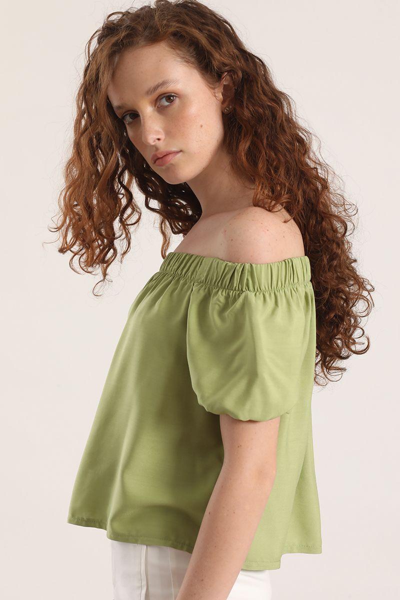 Blusa hombros liola mujer verde-5