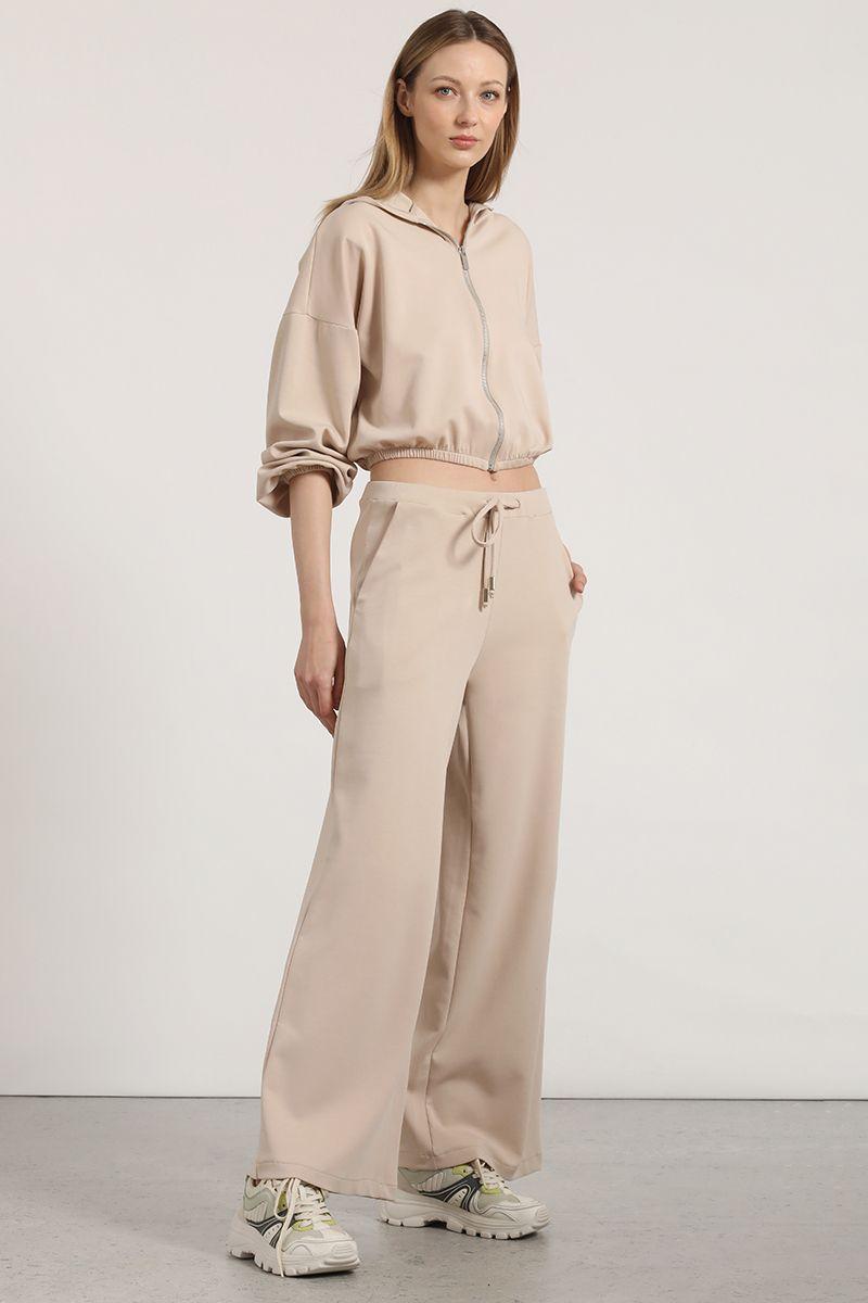 Pantalón recto beige liola mujer-0