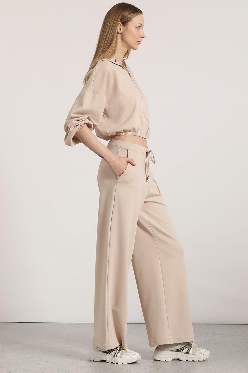 Pantalón recto beige liola mujer-2