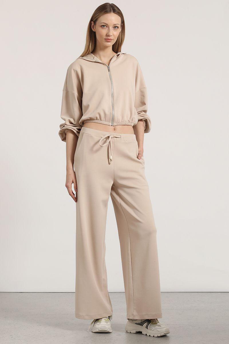 Pantalón recto beige liola mujer-5