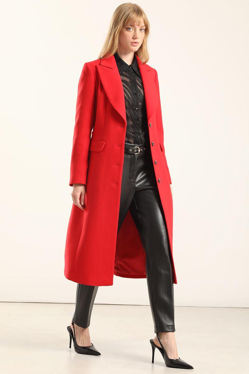 Abrigo Largo Lazada, Muflon Rojo Liola-3
