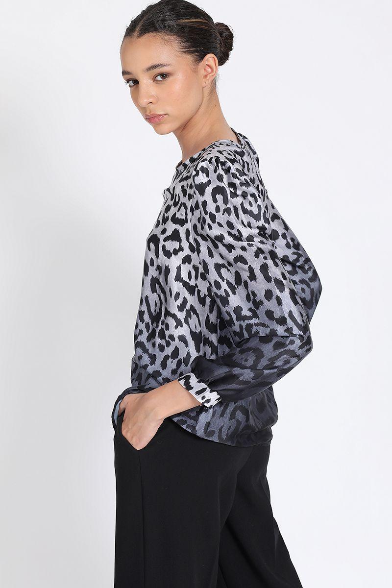 Blusa Estampado Leopardo Negro Liola-1