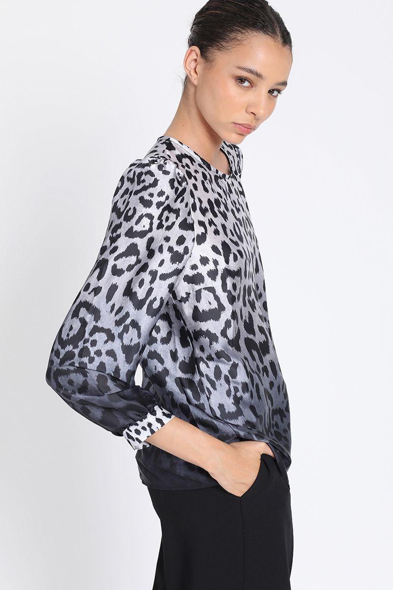 Blusa Estampado Leopardo Negro Liola-2