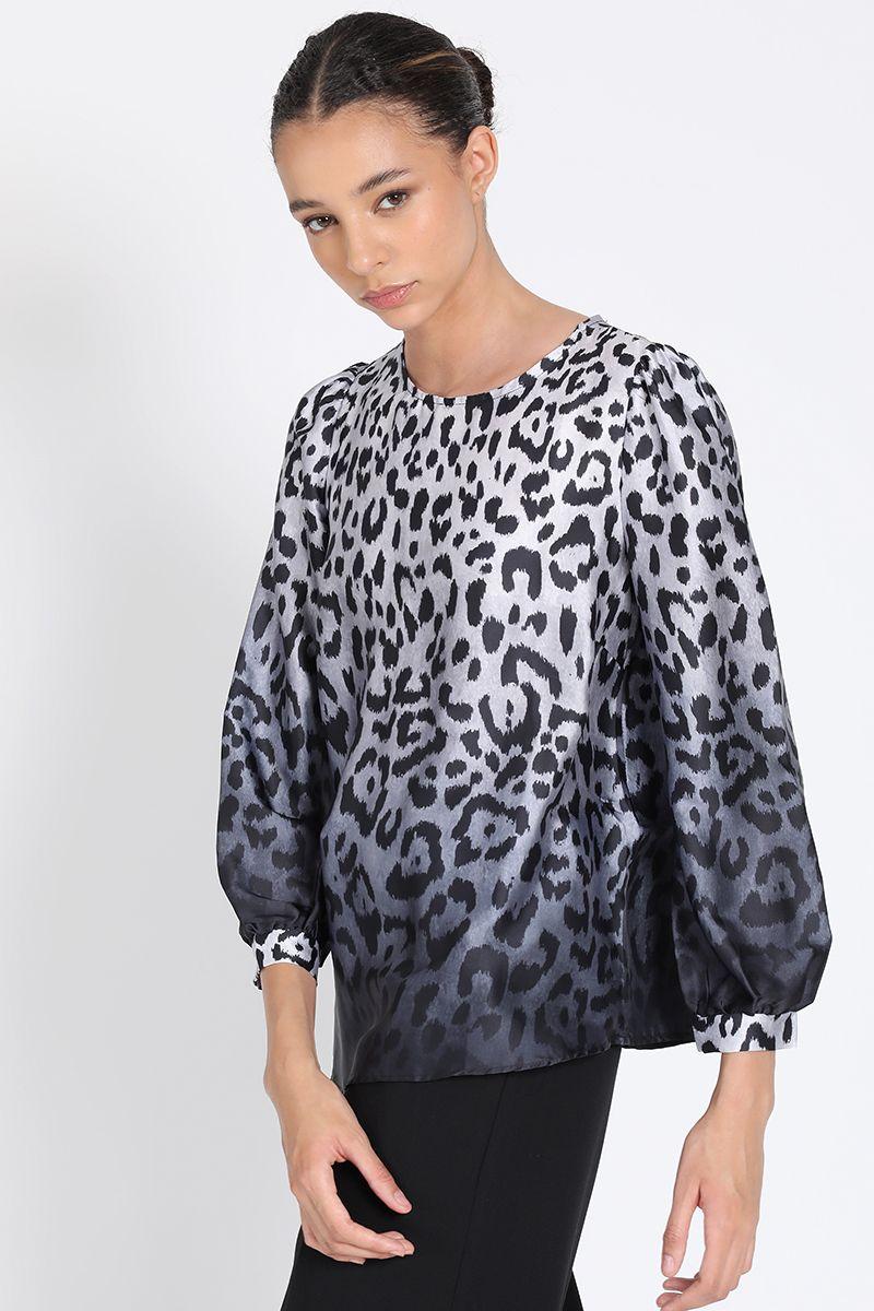 Blusa Estampado Leopardo Negro Liola-3