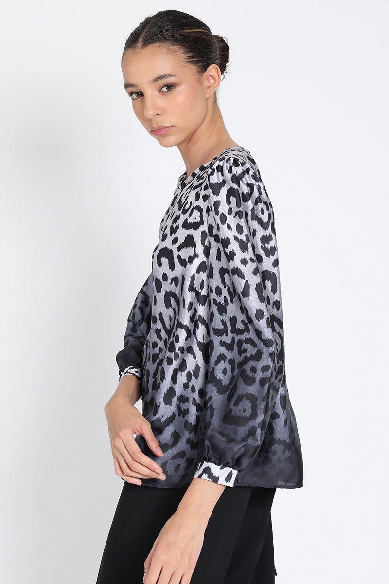 Blusa Estampado Leopardo Negro Liola-5
