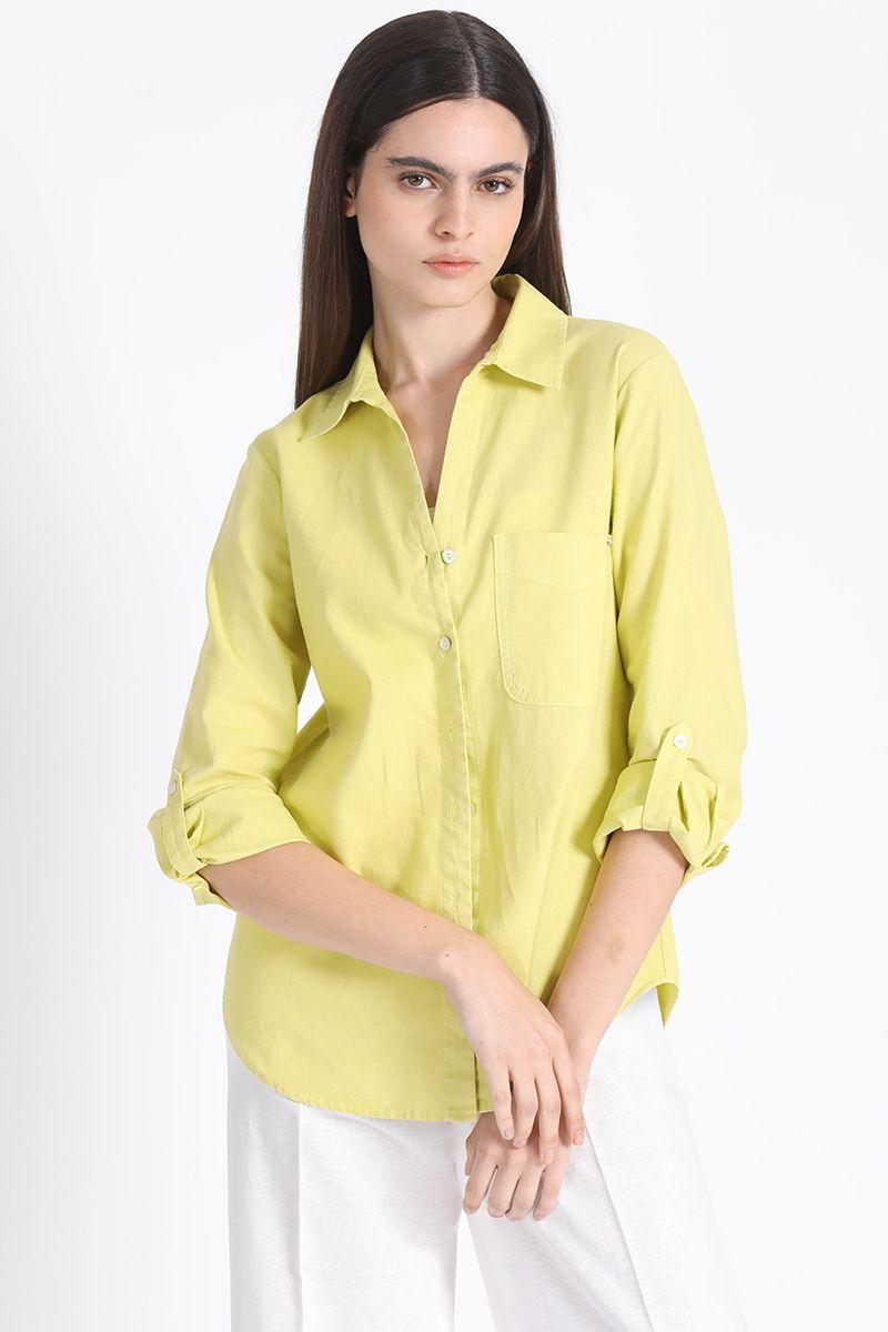 Camisa Lino Mix Pistacho Liola-2