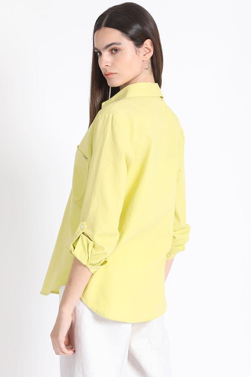 Camisa Lino Mix Pistacho Liola-3