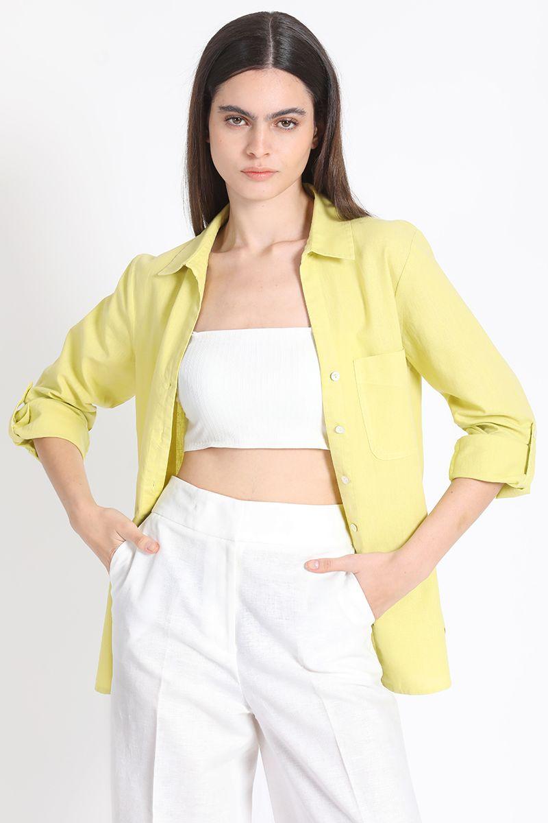 Camisa Lino Mix Pistacho Liola-4