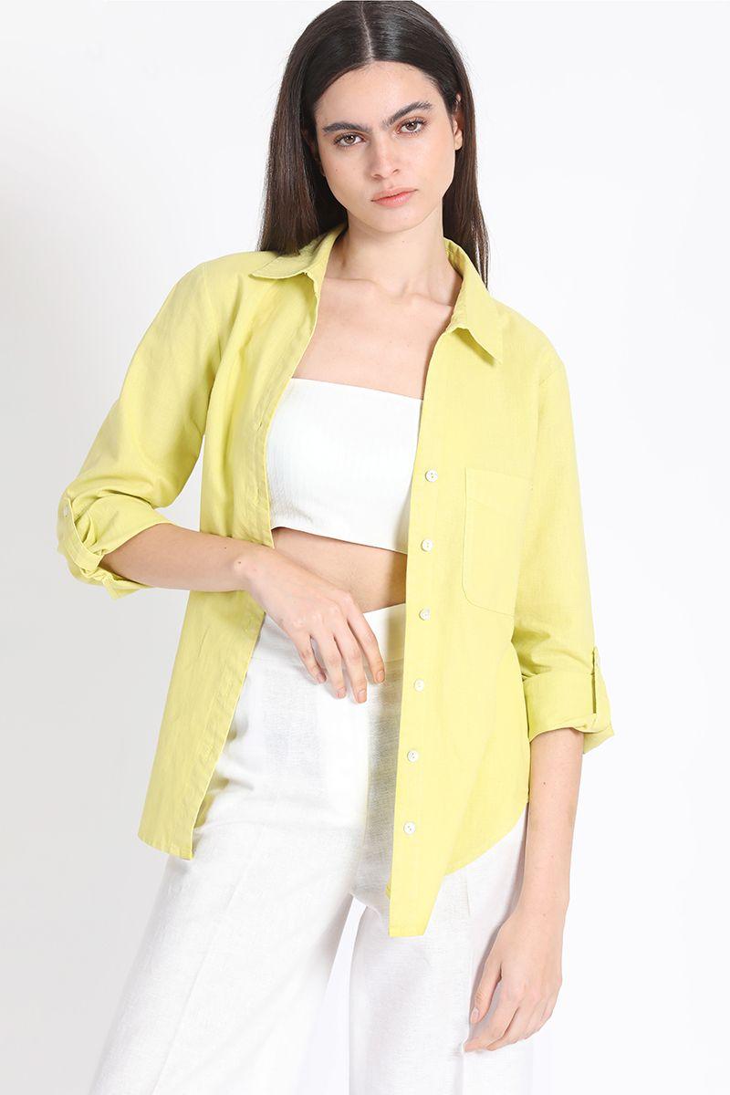 Camisa Lino Mix Pistacho Liola-5