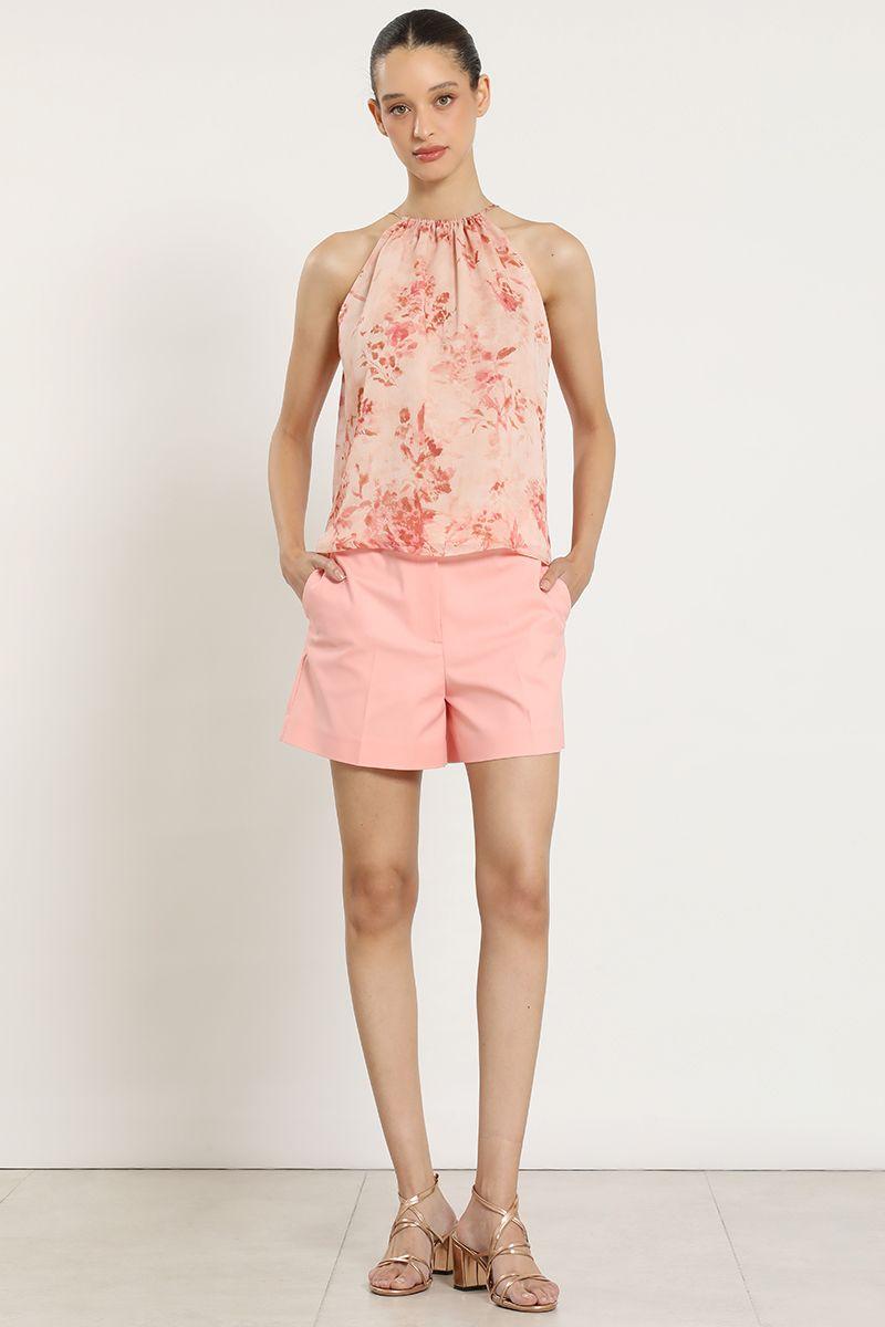 Short con cinturon, coral Liola-2