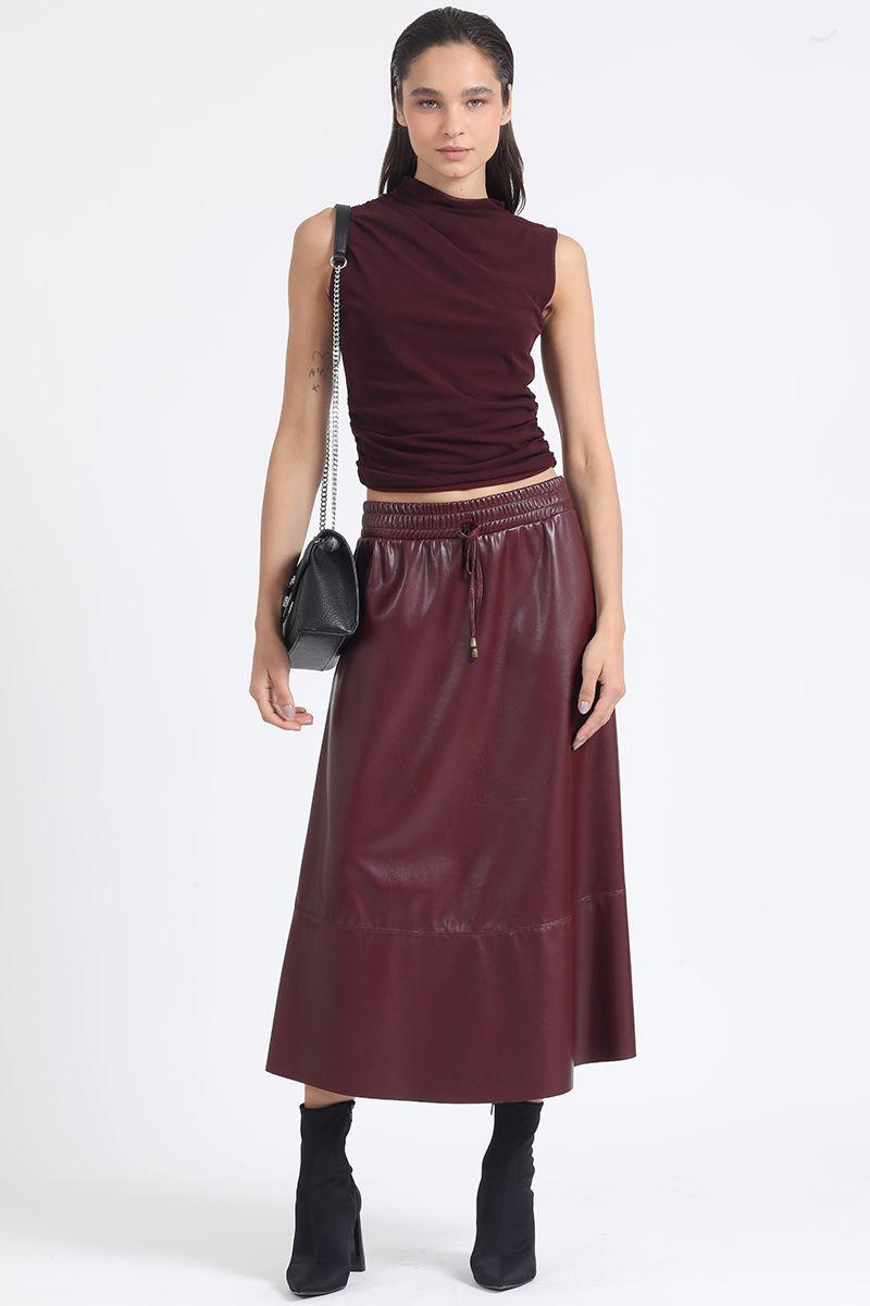 Cartera Broche Triangulo, Efecto Cuero, Negro Liola-5