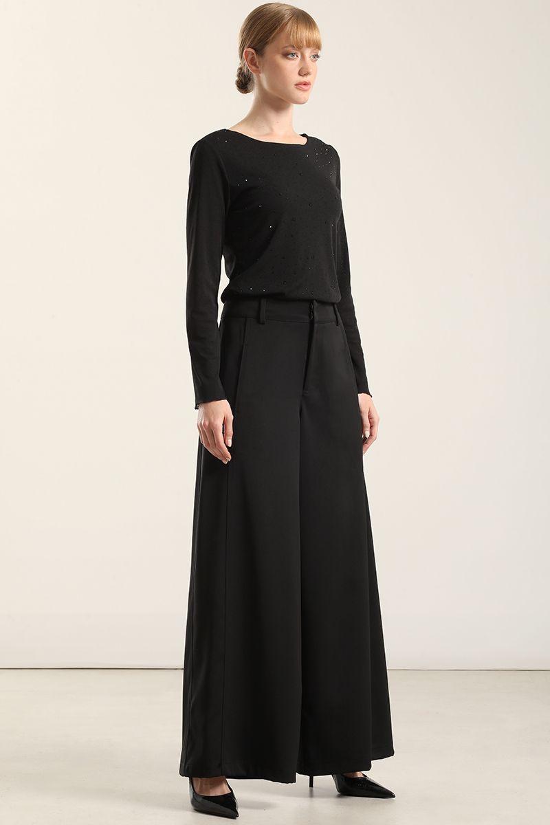 Pantalon Amplio Negro Liola-1