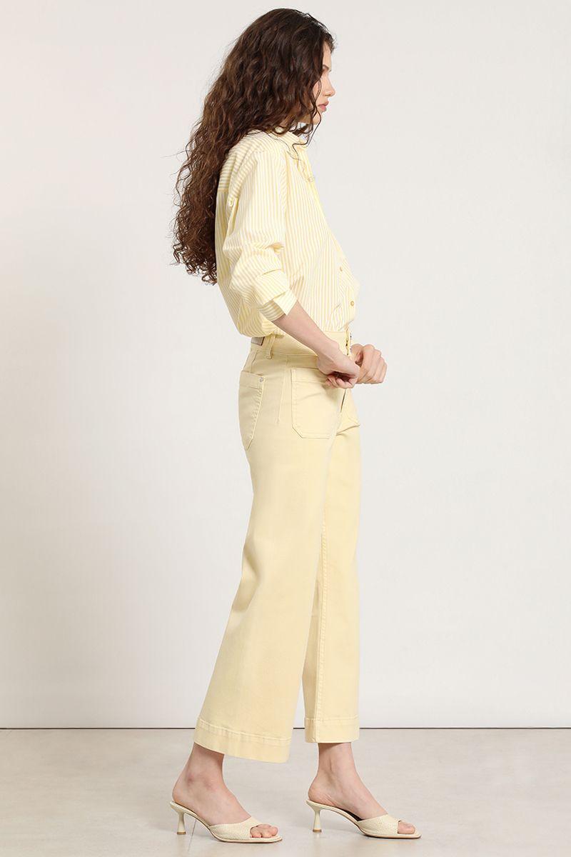 Jeans color, wide leg, vainilla Liola-2