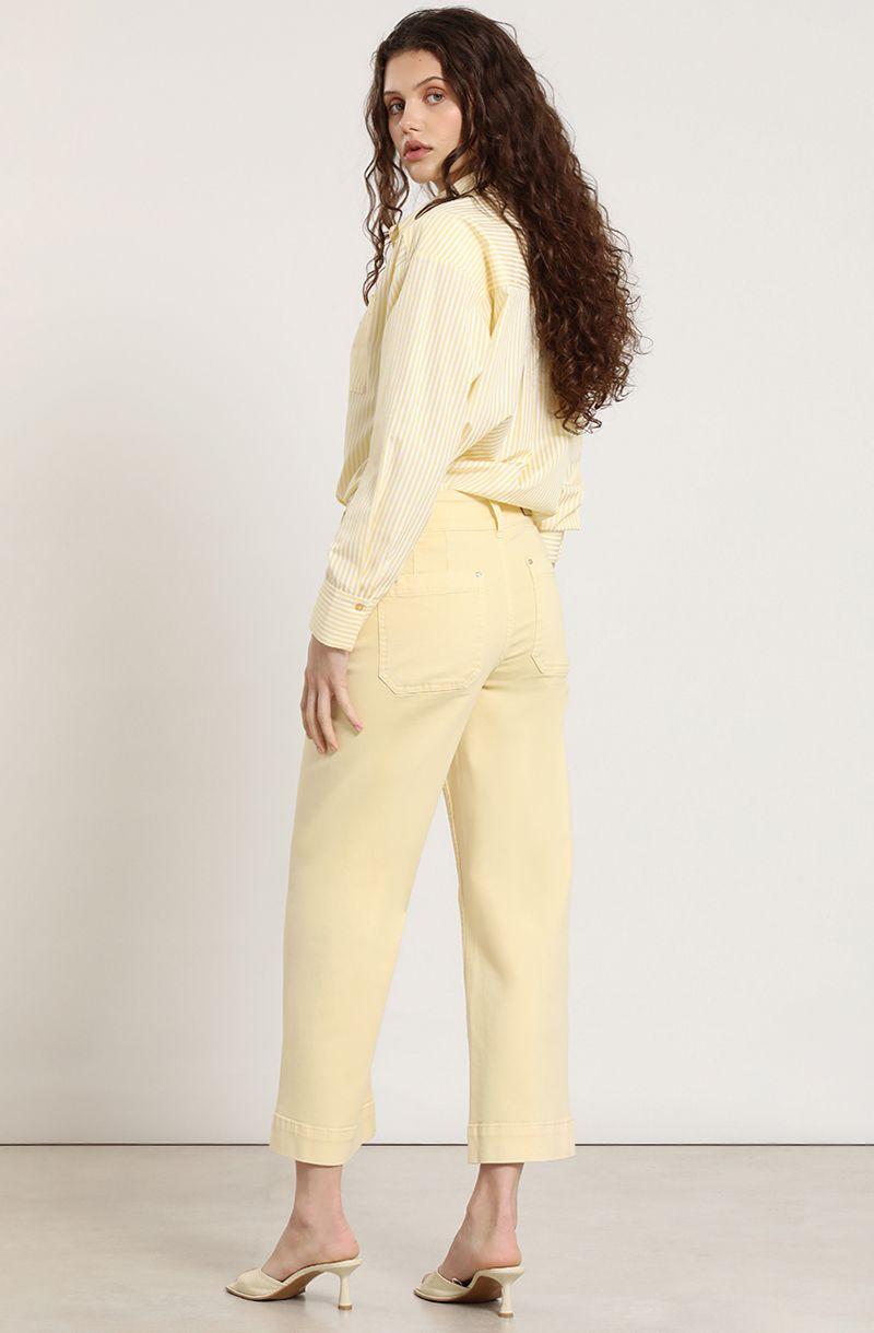 Jeans color, wide leg, vainilla Liola-3