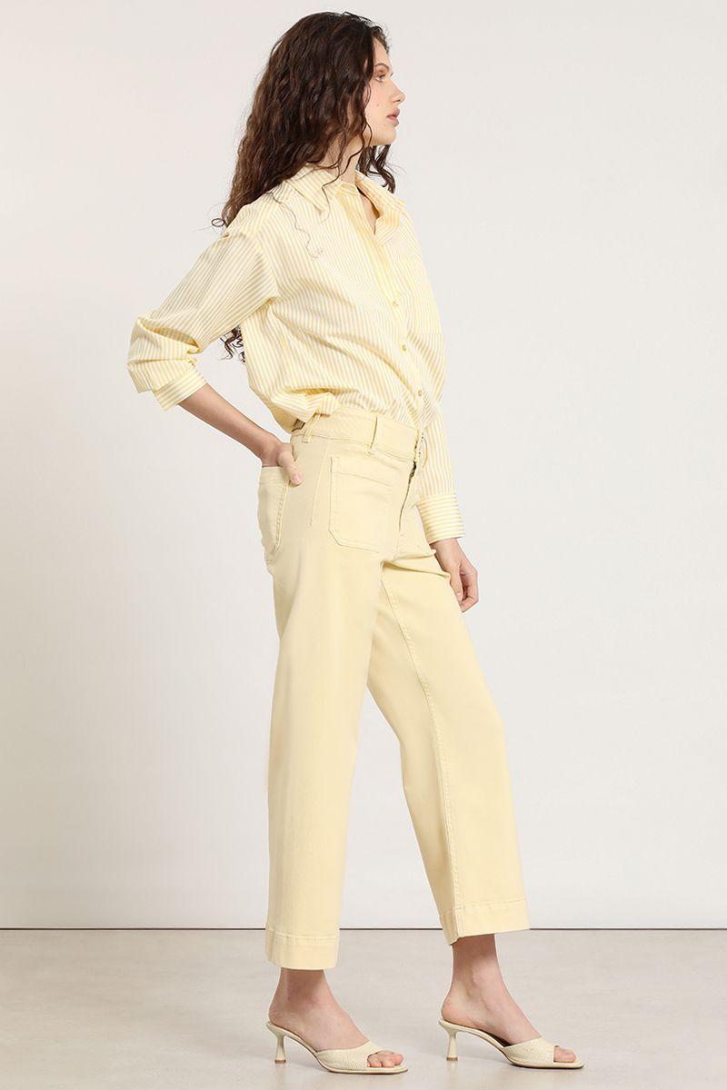 Jeans color, wide leg, vainilla Liola-5