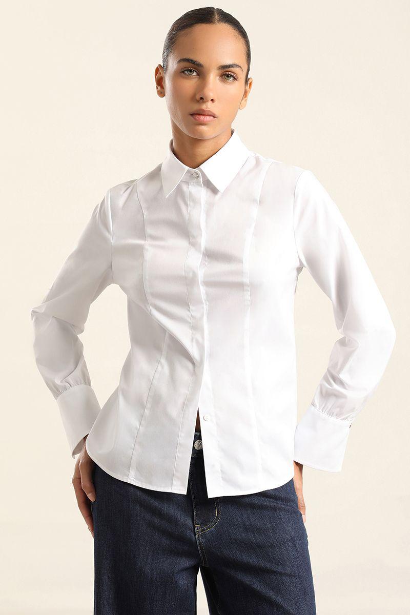 Camisa Basica Poplin, Crudo Liola-3