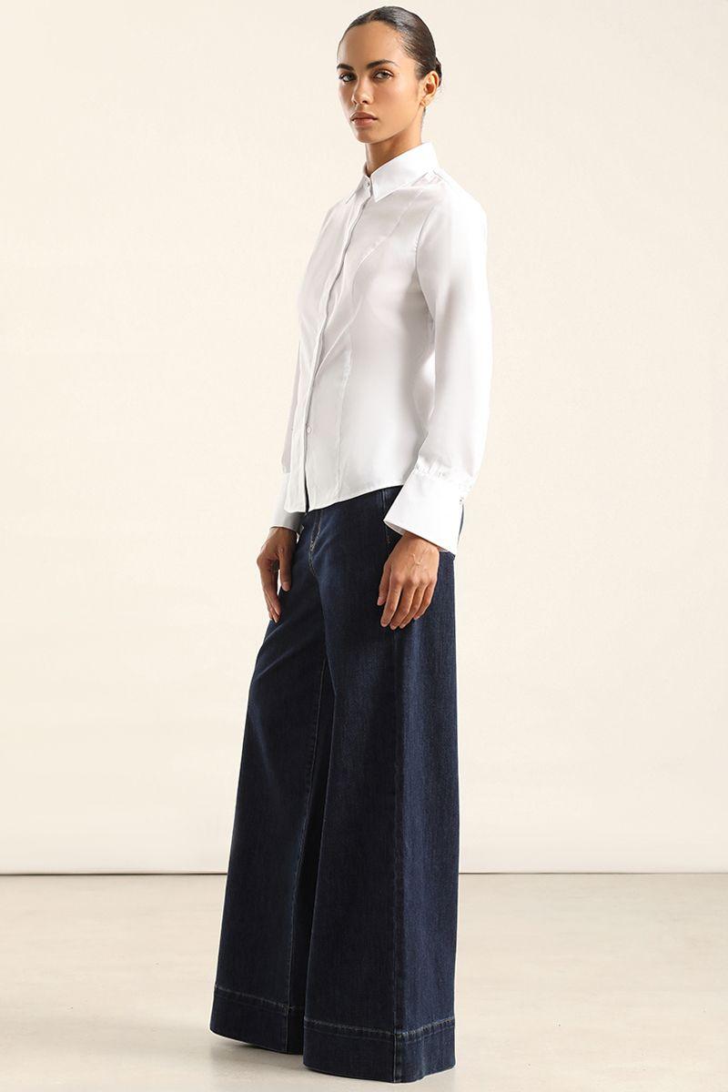 Camisa Basica Poplin, Crudo Liola-5