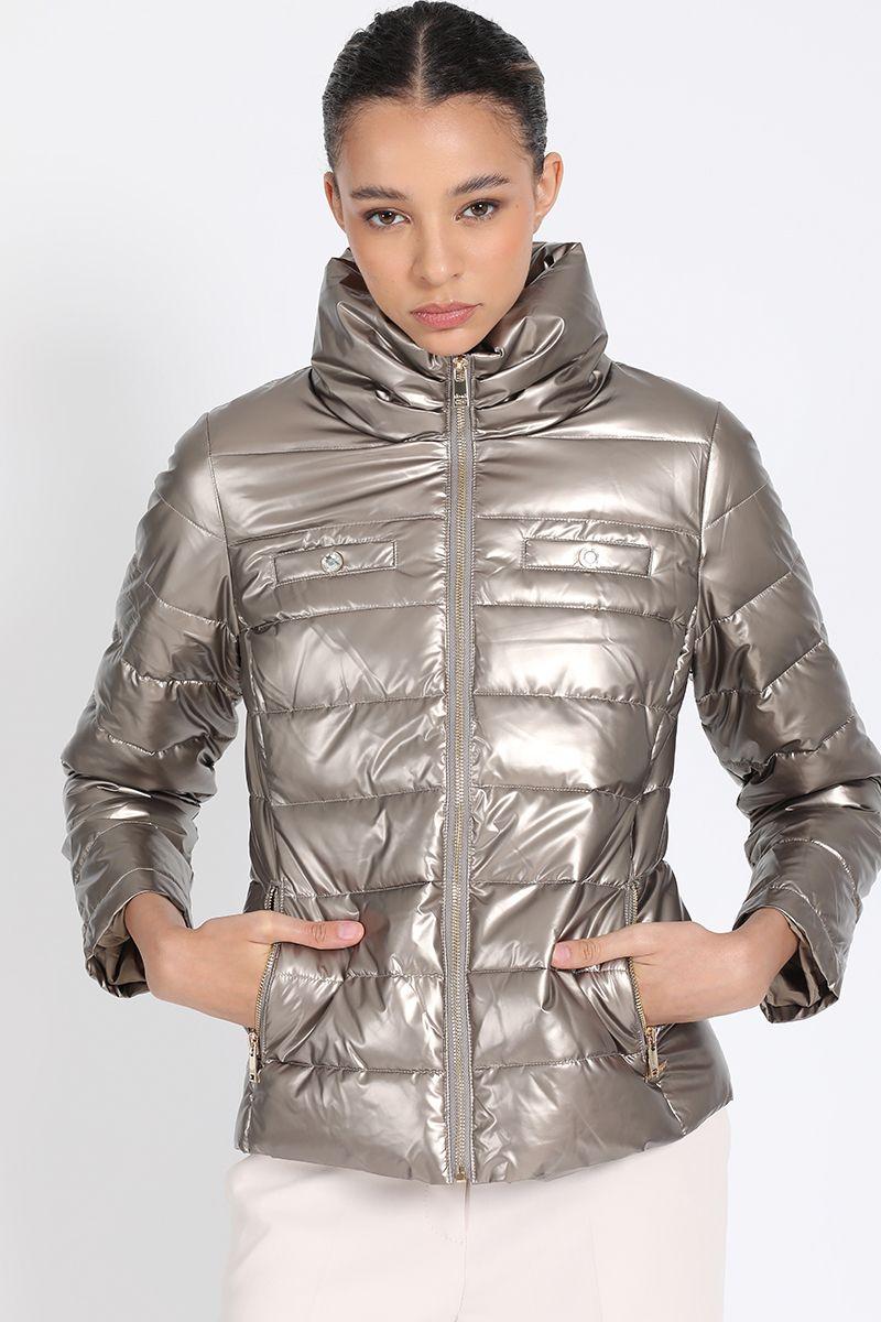 Parka Corta Metalizada, Dorado Liola-0