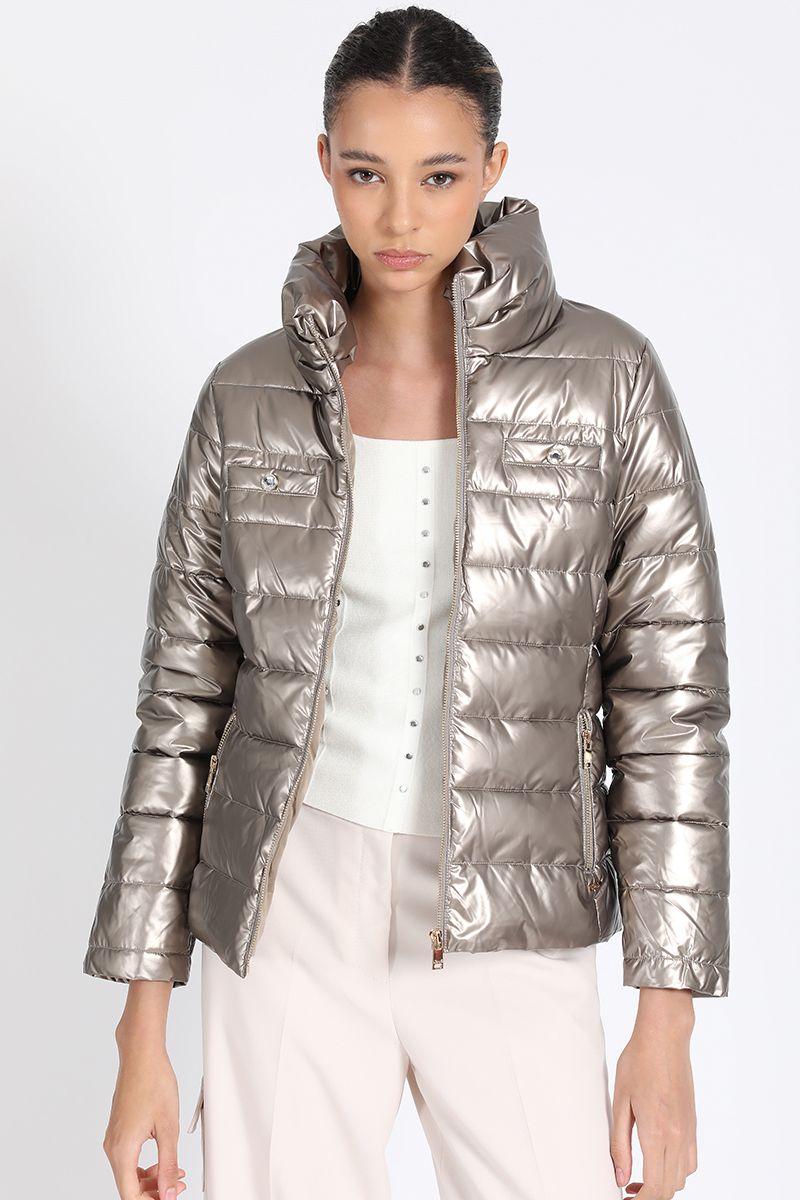 Parka Corta Metalizada, Dorado Liola-1