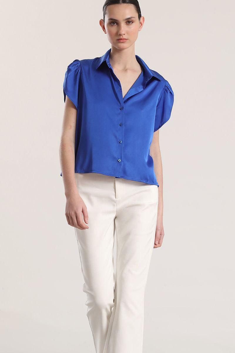 Blusa satin liola mujer azulino-3