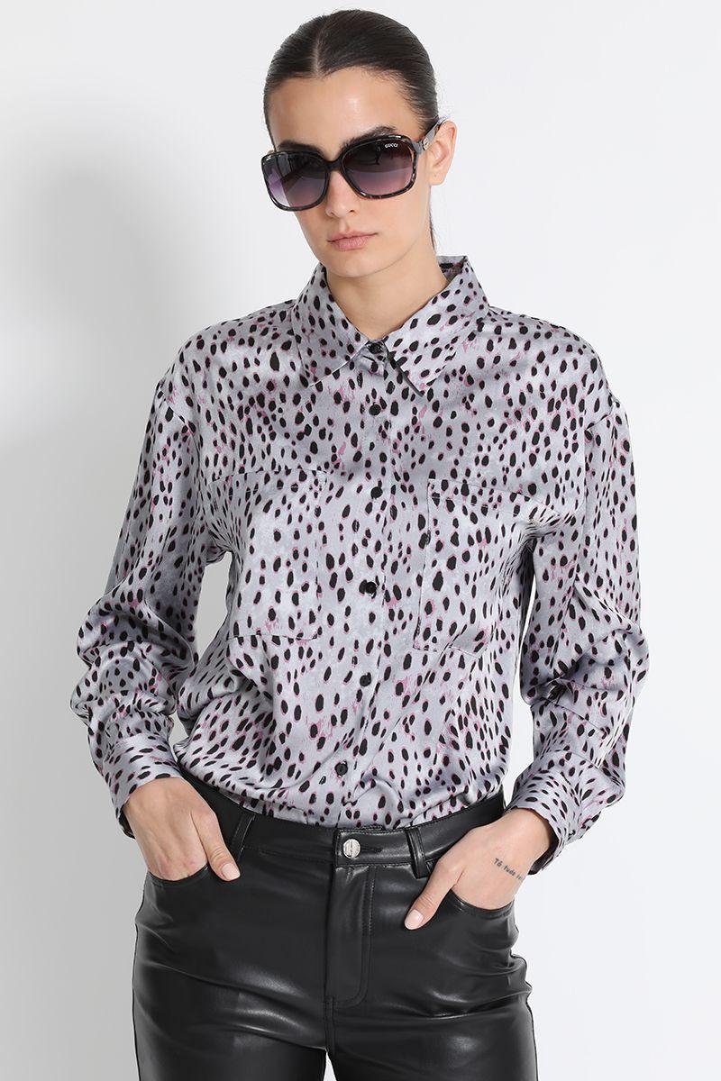 Blusa Camisera Estampado Negro Liola-2