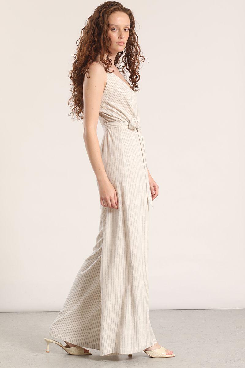 Enterito ancho lino Liola mujer beige-3