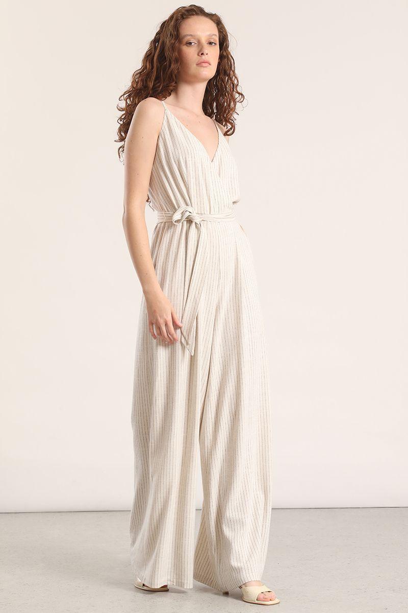 Enterito ancho lino Liola mujer beige-4