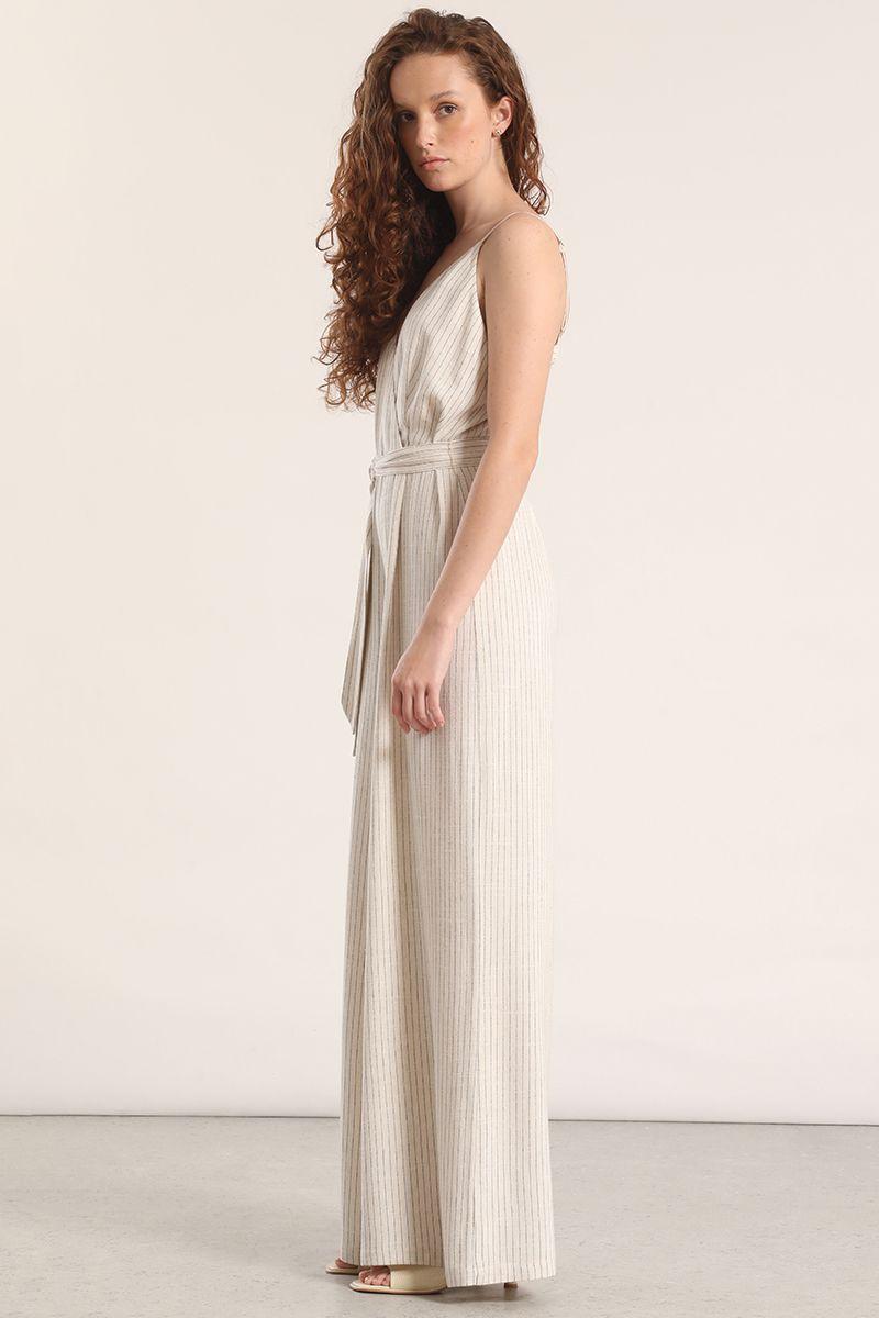 Enterito ancho lino Liola mujer beige-6