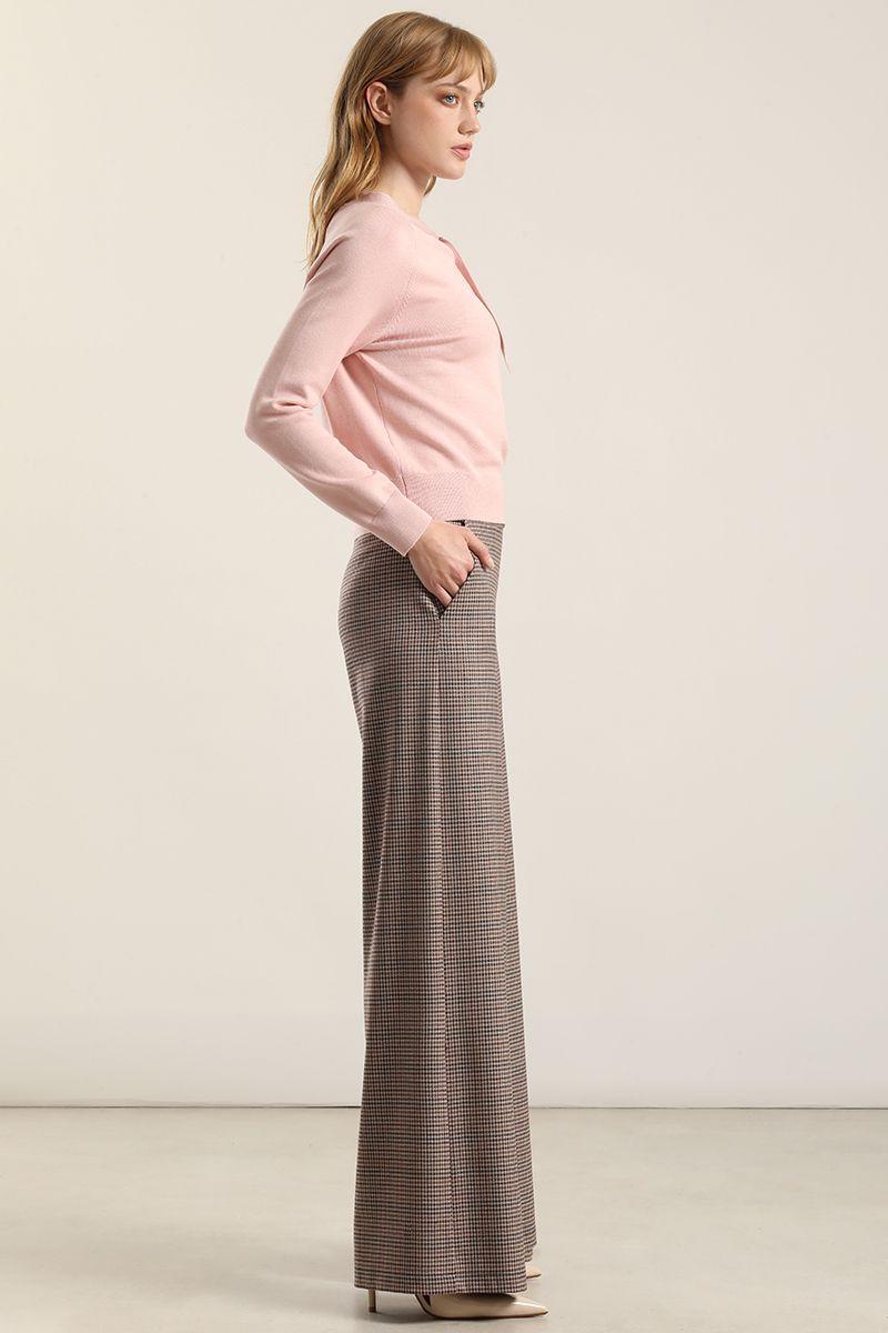 Pantalón ancho, tiro alto, beige Liola-2