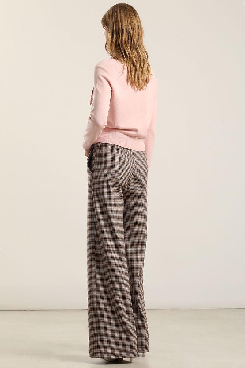 Pantalón ancho, tiro alto, beige Liola-3