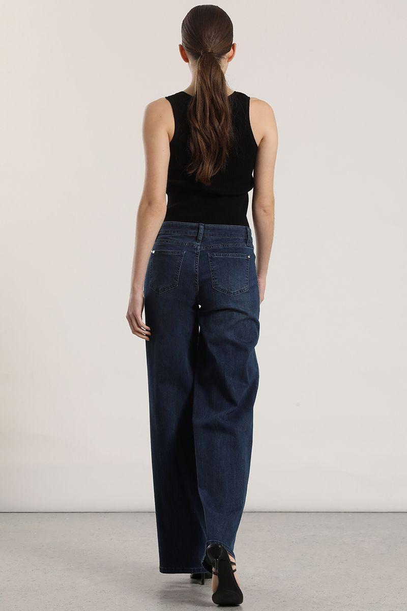 Jeans straight cargo Liola mujer azul-6