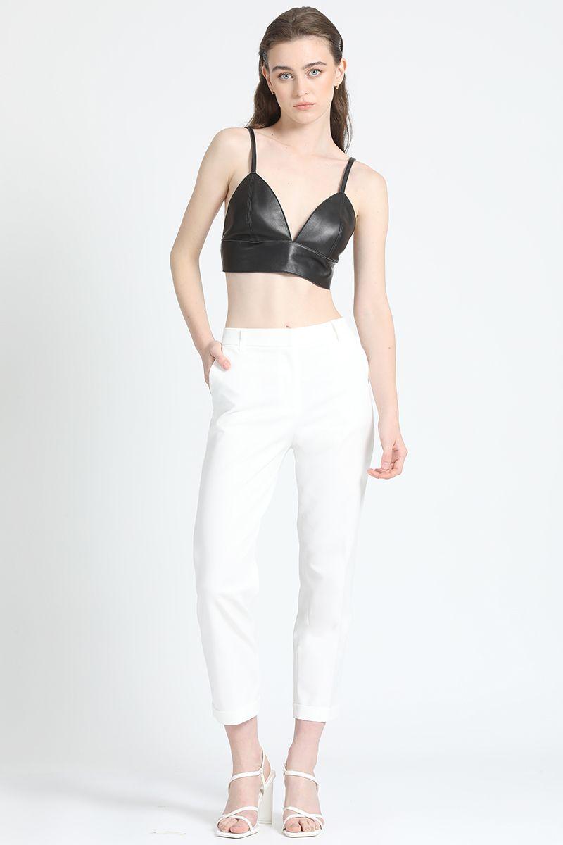 Pantalon Sastre Con Bastilla Crudo Liola-0