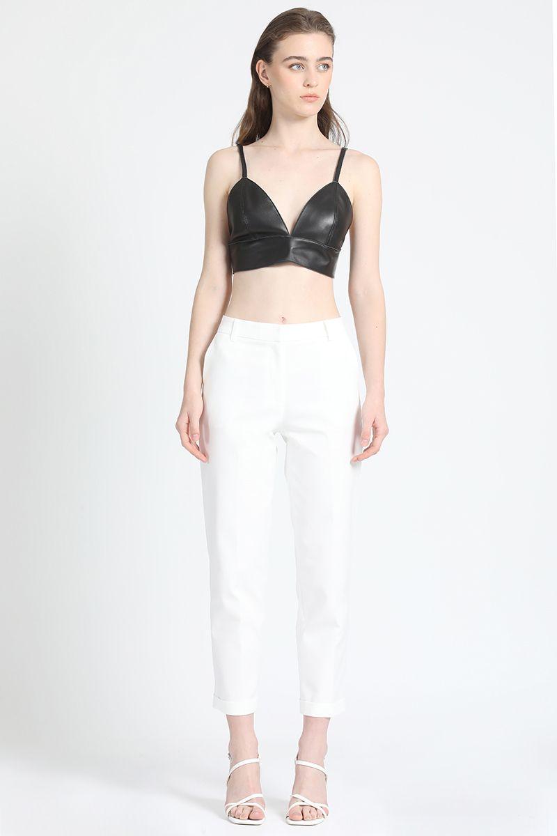 Pantalon Sastre Con Bastilla Crudo Liola-1