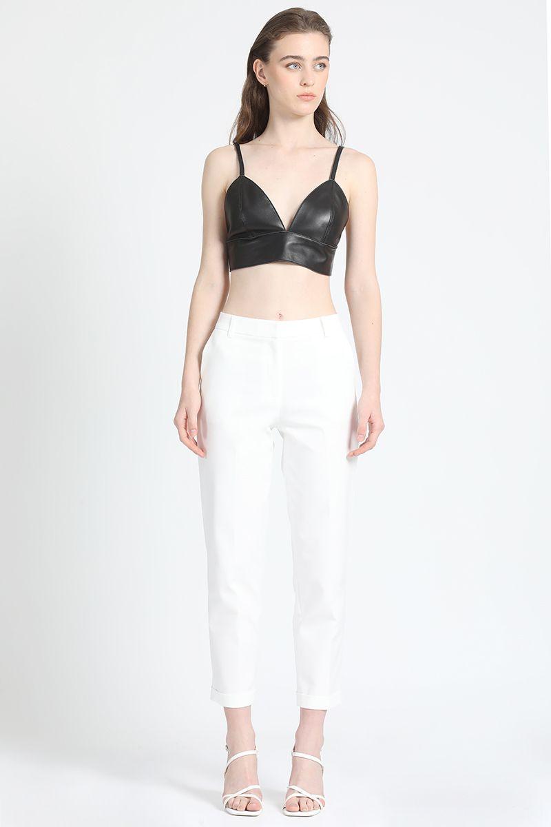 Pantalon Sastre Con Bastilla Crudo Liola-2