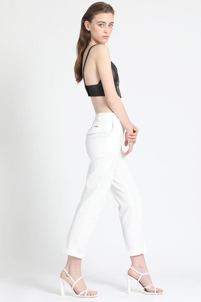 Pantalon Sastre Con Bastilla Crudo Liola-3