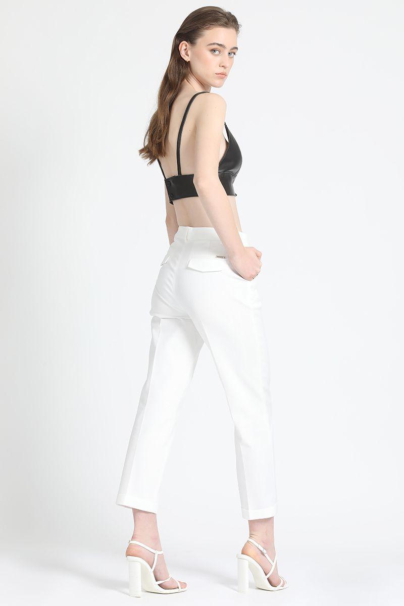 Pantalon Sastre Con Bastilla Crudo Liola-5