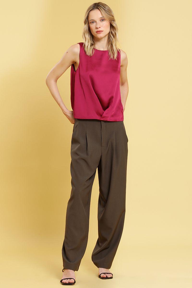 Pantalon sastre con pinzas, top Liola-3