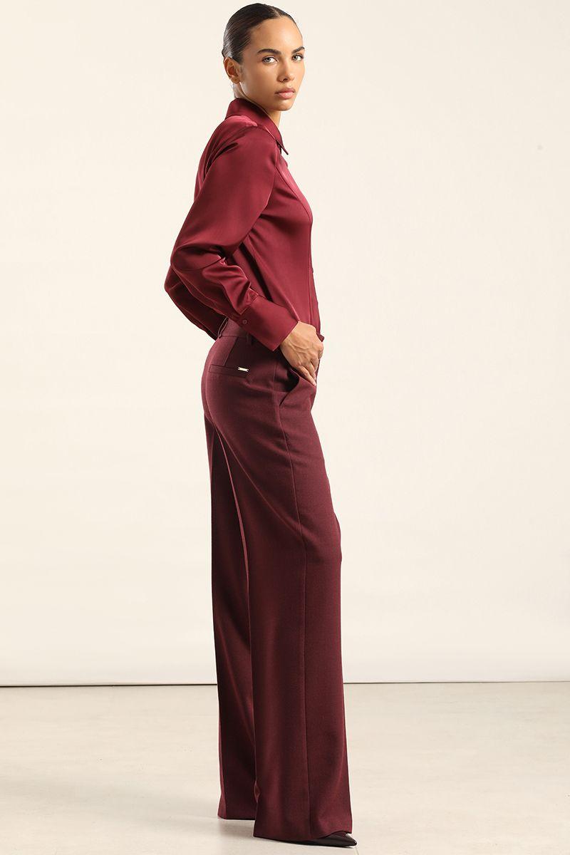 Pantalon Sastre Fantasia Melange, Burdeo Liola-1