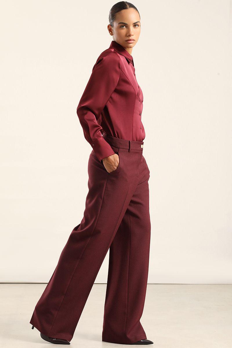 Pantalon Sastre Fantasia Melange, Burdeo Liola-2