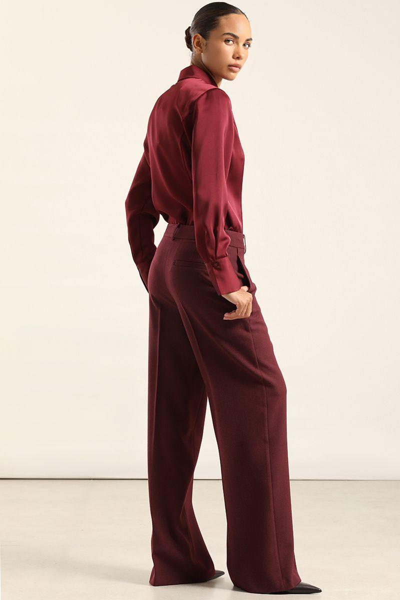 Pantalon Sastre Fantasia Melange, Burdeo Liola-3