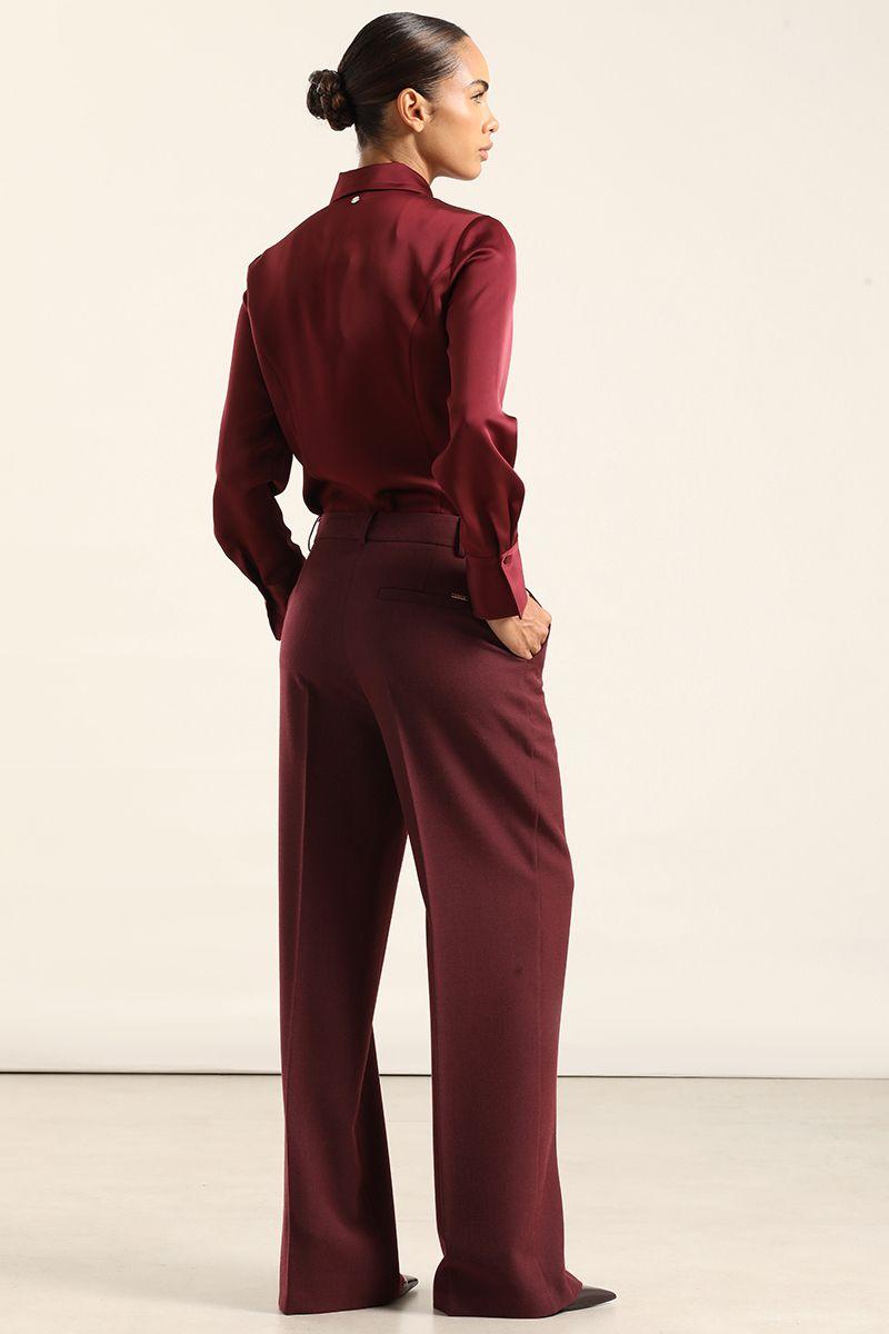 Pantalon Sastre Fantasia Melange, Burdeo Liola-4