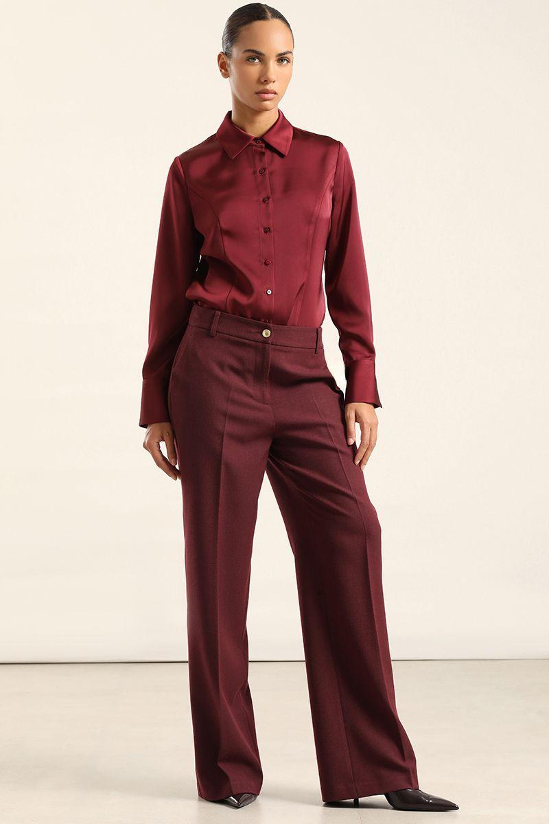 Pantalon Sastre Fantasia Melange, Burdeo Liola-5