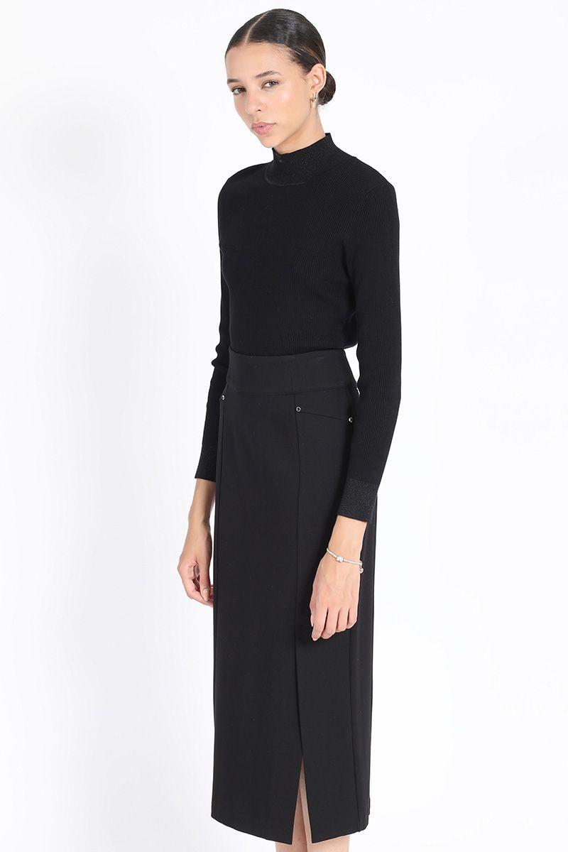 Tejido Punto Con Hilo Metalizado, Negro Liola-5